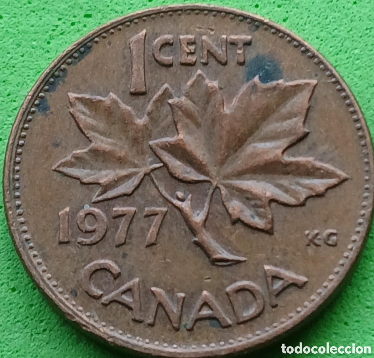 Monedas antiguas de Am&eacute;rica: Canad&aacute; 1 cent 1977 km#59