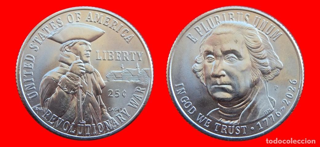 Monedas antiguas de Am&eacute;rica: 25 CENTAVOS QUARTER 2026-P INDEPENDENCIA SIN CIRCULAR USA-9065SC