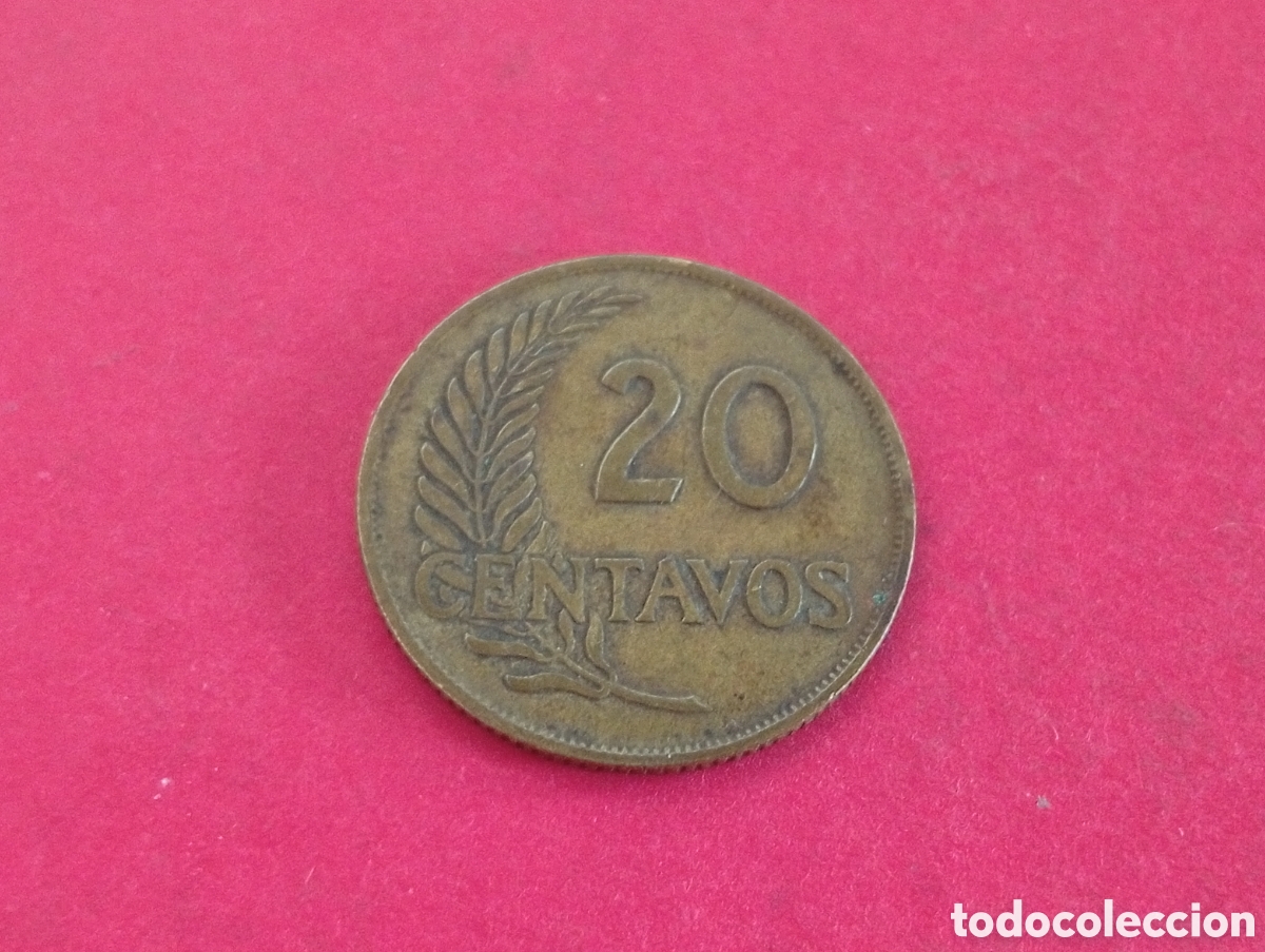 Monedas antiguas de Am&eacute;rica: 20 centavos de Per&uacute; 1959 - Foto 2