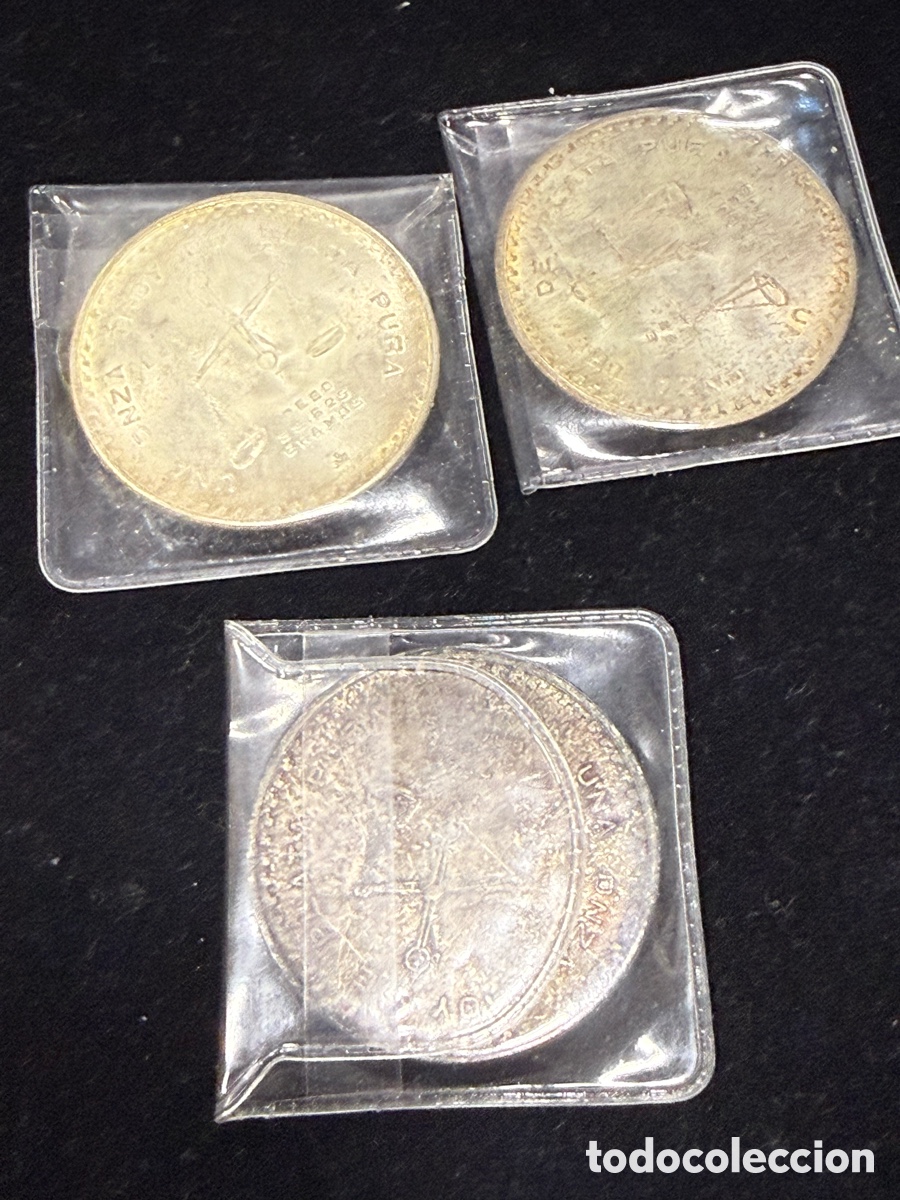 Monedas antiguas de Am&eacute;rica: Lote de 3 onzas de Troy M&eacute;jico