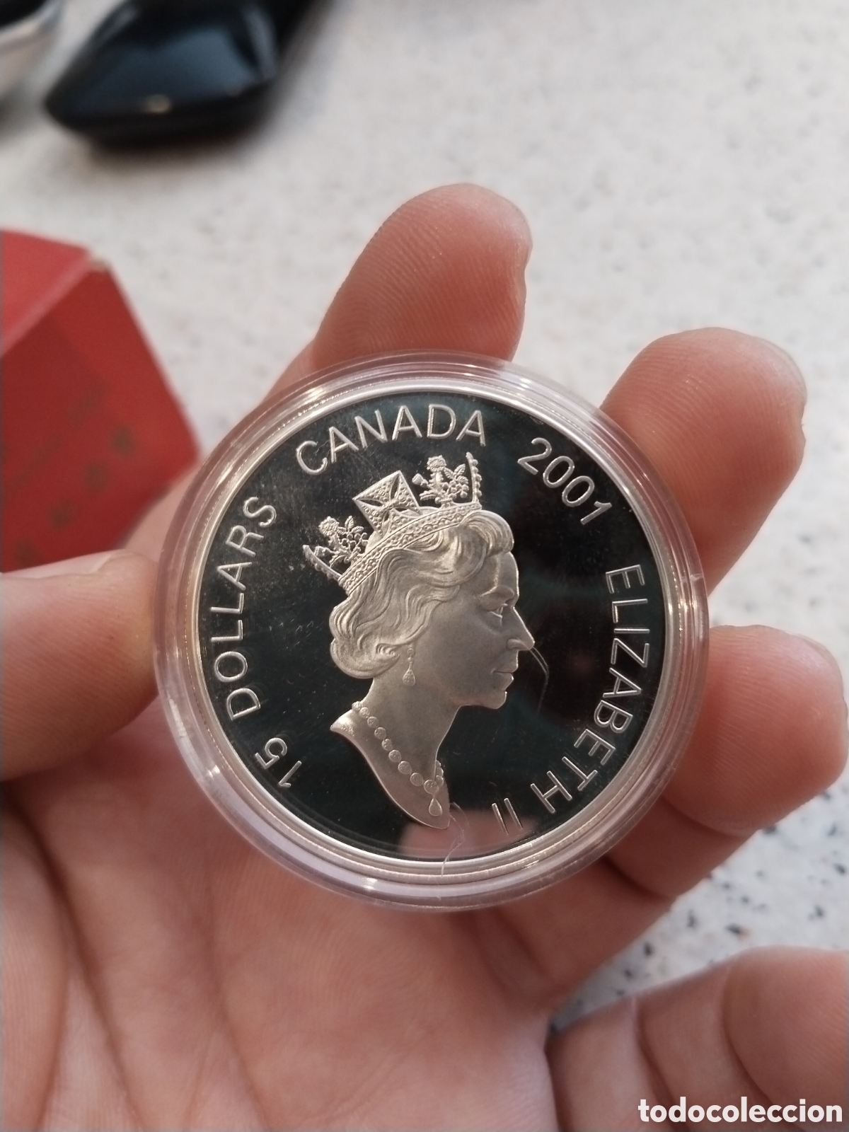 Monedas antiguas de Am&eacute;rica: Canad&aacute;. 2001. 15 Dollars. Plata. Proof. Serpiente - Foto 2