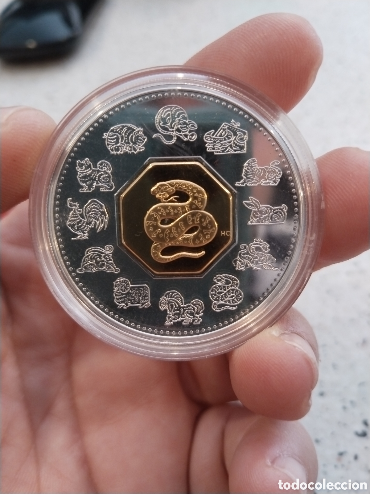 Monedas antiguas de Am&eacute;rica: Canad&aacute;. 2001. 15 Dollars. Plata. Proof. Serpiente