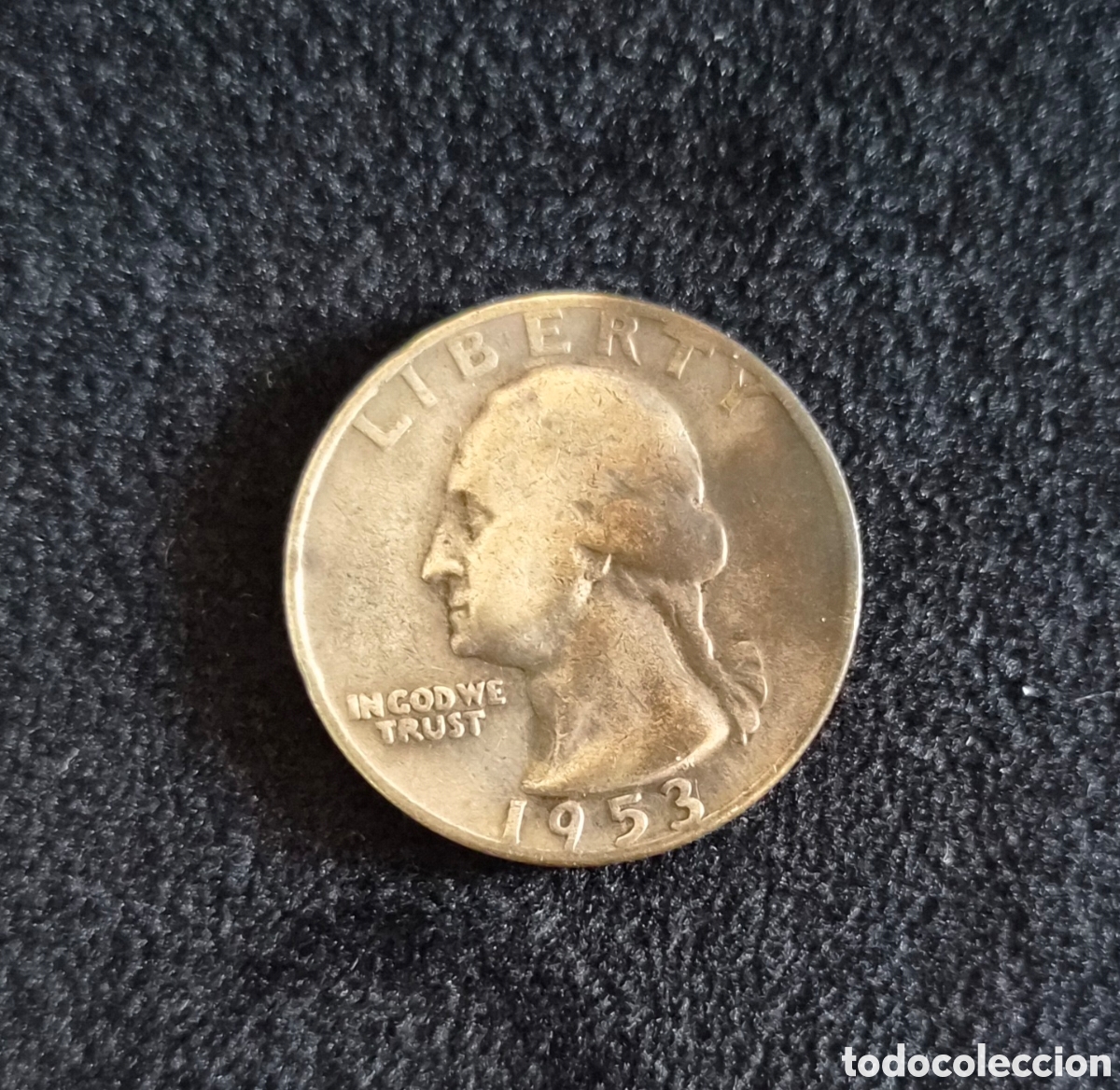Monedas antiguas de Am&eacute;rica: 1/4 D&oacute;lar 1953 Washington Quarter &ndash; Estados Unidos &ndash; Plata 900 &ndash; Filadelfia
