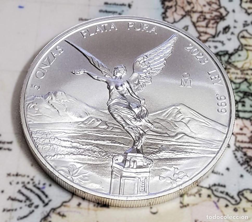 Monedas antiguas de Am&eacute;rica: 5 ONZAS DE MEXICO DEL A&Ntilde;O 2017.BRILLANT UNCIRCULATED.PLATA PURA DE LEY 9999