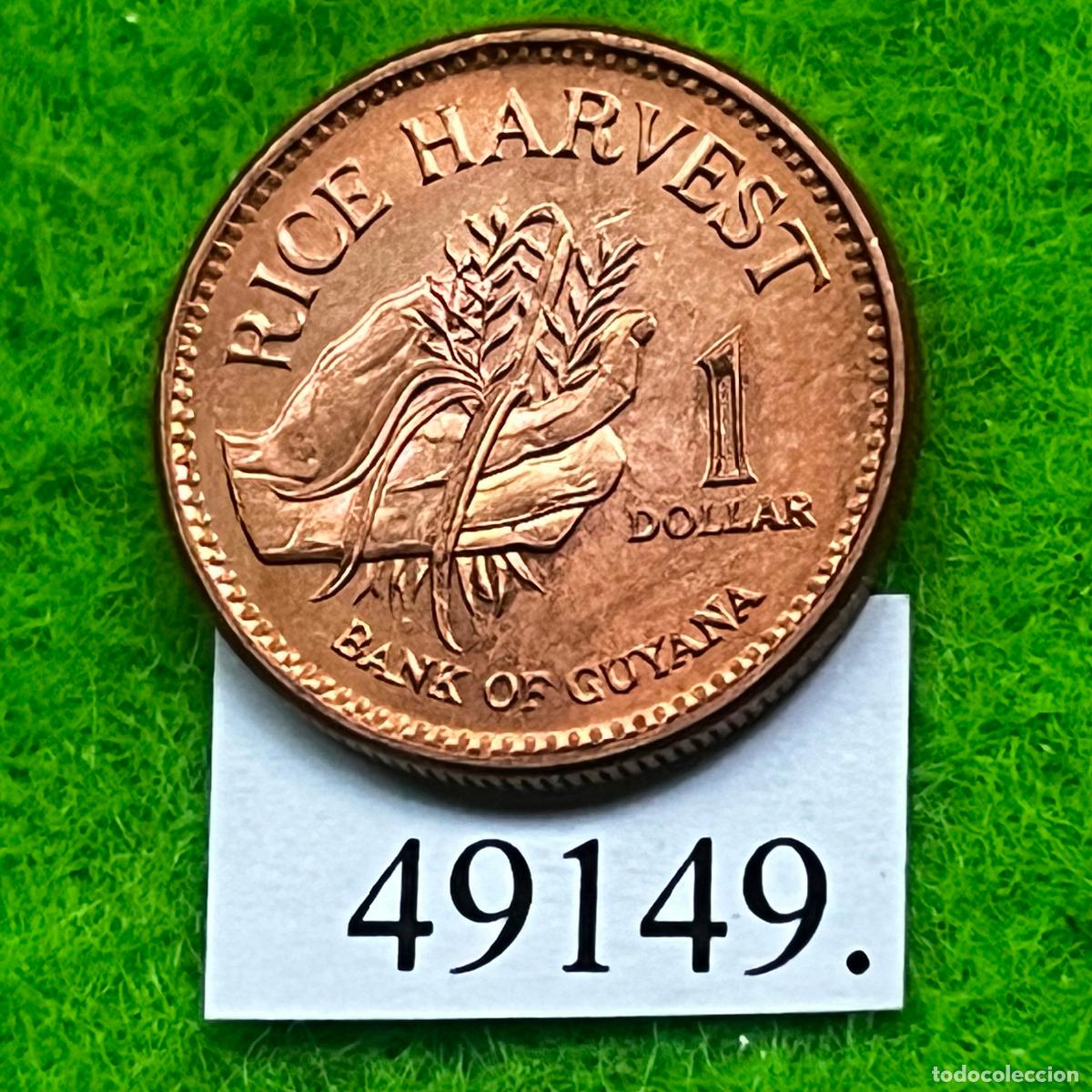 Monedas antiguas de Am&eacute;rica: Guyana 1996 1 dolar arroz