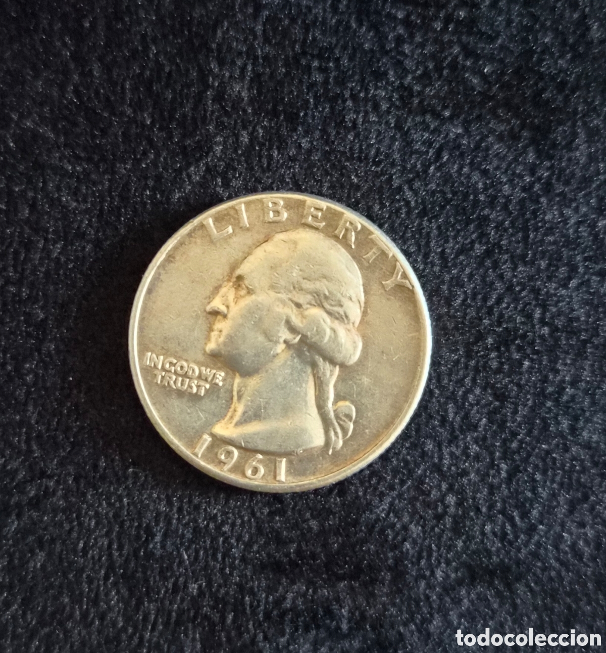 Monedas antiguas de Am&eacute;rica: 1/4 D&oacute;lar 1961 Washington Quarter &ndash; Estados Unidos &ndash; Plata 900 &ndash; Filadelfia
