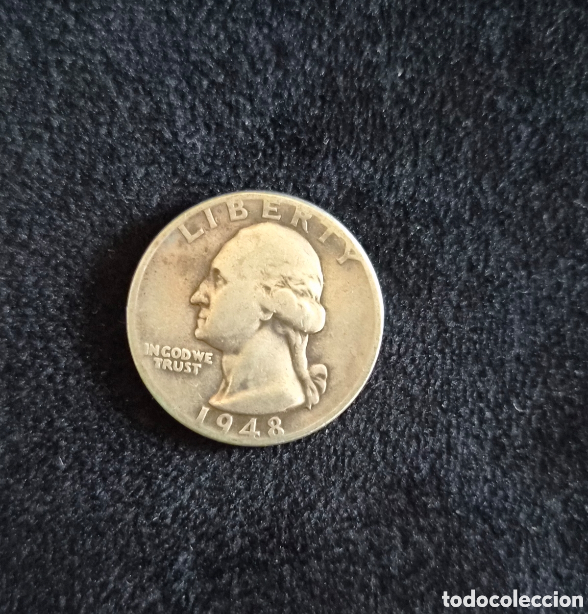 Monedas antiguas de Am&eacute;rica: 1/4 D&oacute;lar 1948 Washington Quarter &ndash; Estados Unidos &ndash; Plata 900 &ndash; Filadelfia
