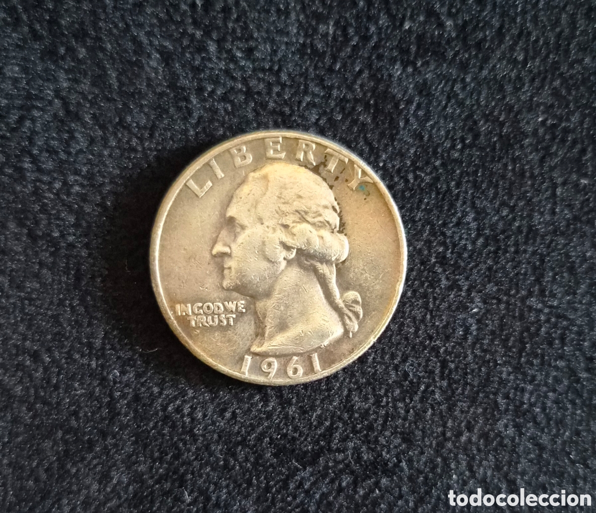 Monedas antiguas de Am&eacute;rica: 1/4 D&oacute;lar 1961-D Washington Quarter &ndash; Estados Unidos &ndash; Plata 900 &ndash; Denver