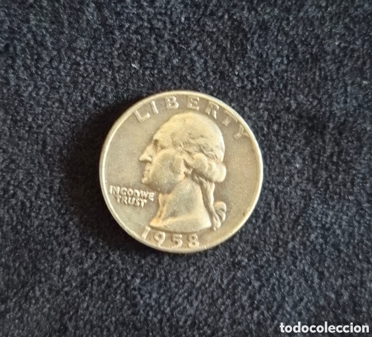 Monedas antiguas de Am&eacute;rica: 1/4 D&oacute;lar 1958-D Washington Quarter &ndash; Estados Unidos &ndash; Plata 900 &ndash; Denver