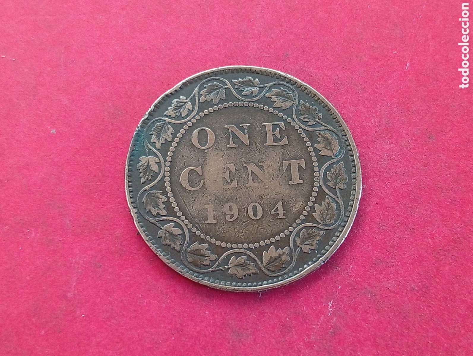 Monedas antiguas de Am&eacute;rica: 1 cent de Canad&aacute; 1904 - Foto 2