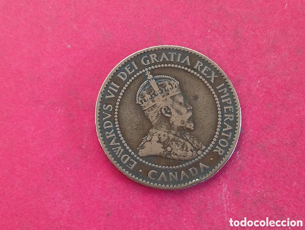 Monedas antiguas de Am&eacute;rica: 1 cent de Canad&aacute; 1904 - Foto 1