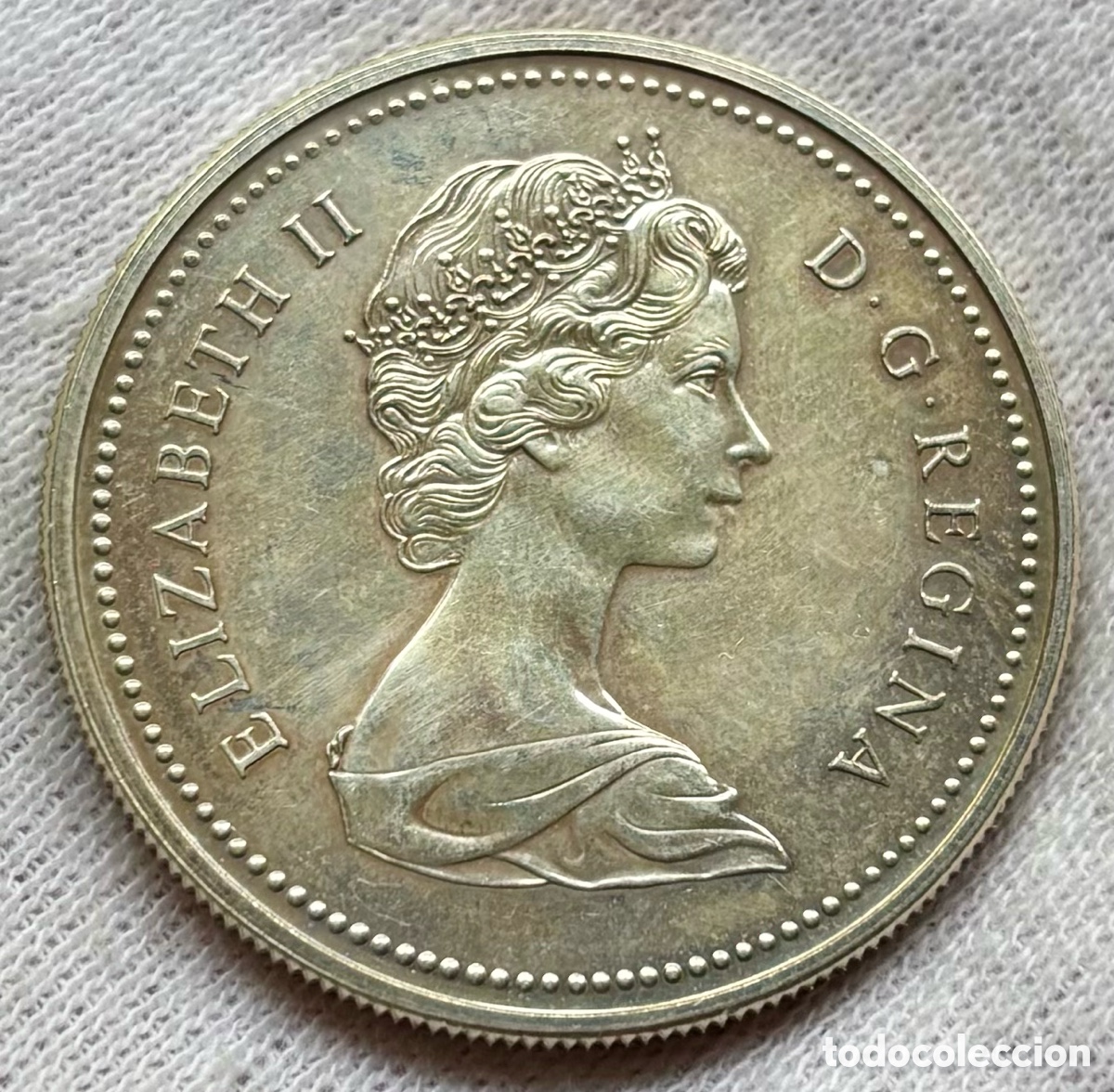 Monedas antiguas de Am&eacute;rica: Moneda PLATA CANAD&Aacute; 1 D&oacute;lar 1973. Dollar - Foto 2