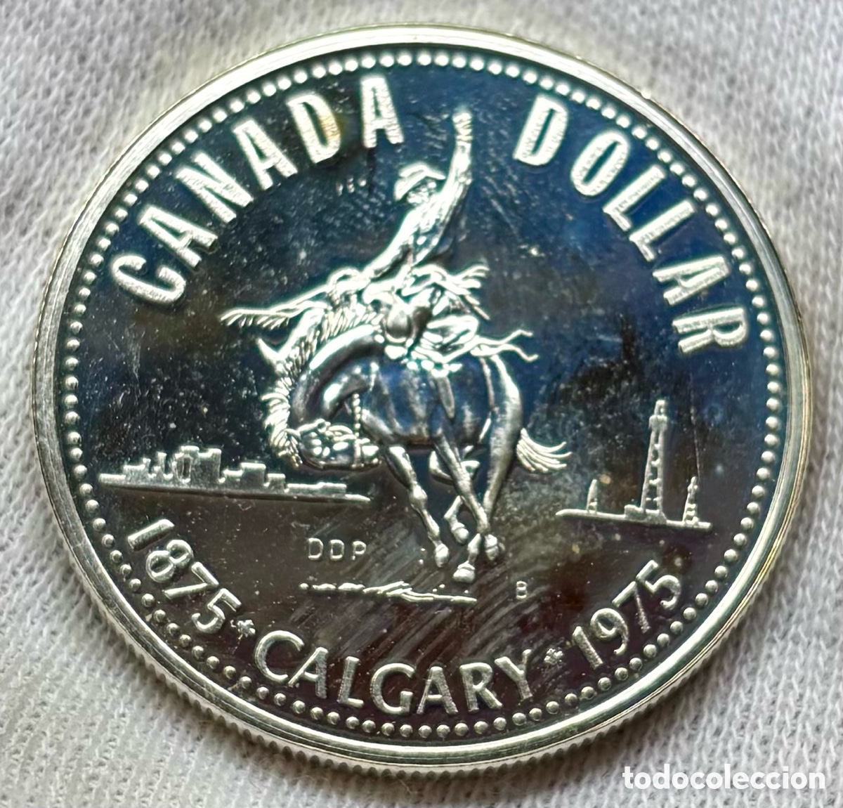 Monedas antiguas de Am&eacute;rica: Moneda PLATA CANAD&Aacute; 1 D&oacute;lar 1976 Calgary. Dollar