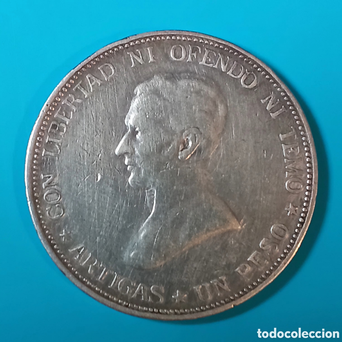 Monedas antiguas de Am&eacute;rica: URUGUAY 1 PESO PLATA 1917 JOSE GERVASIO ARTIGAS ESCASA
