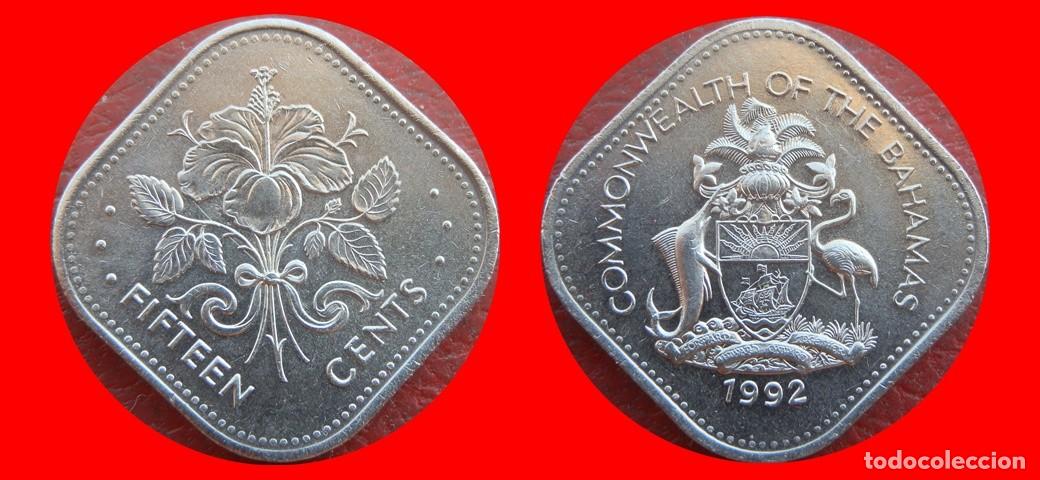 Monedas antiguas de Am&eacute;rica: 50 CENTAVOS CENTS CENTIMOS 1992 BAHAMAS-155805