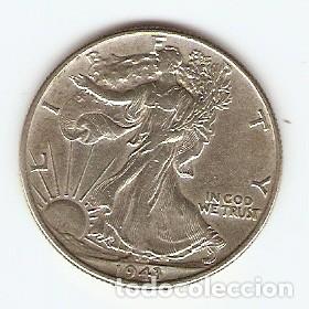 Monedas antiguas de Am&eacute;rica: USA MEDIO DOLAR PLATA 1943 - LIBERTY - PHILADELPHIA