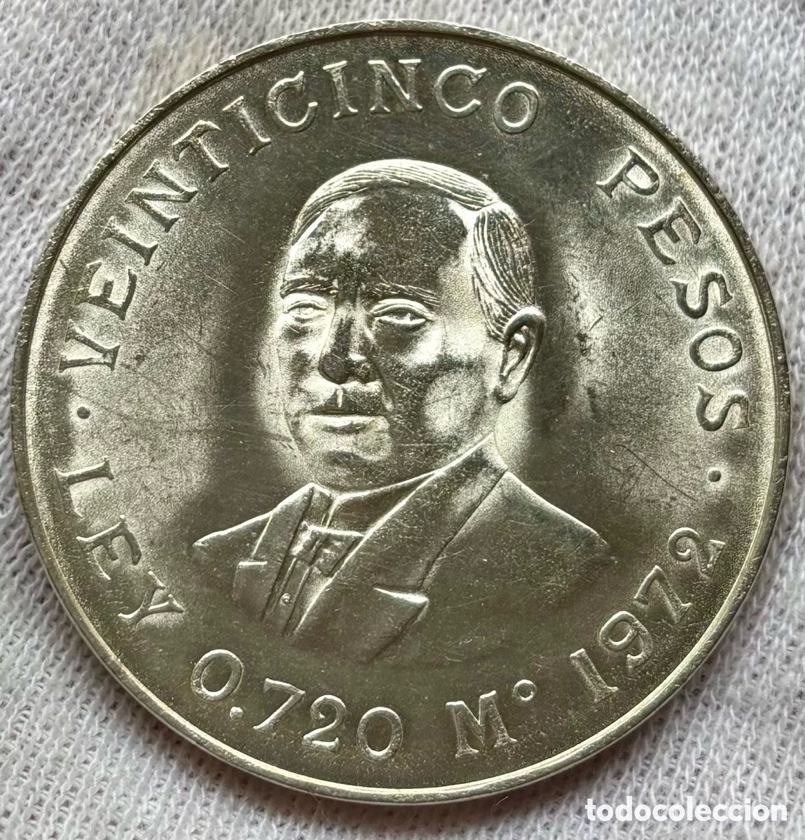 Monedas antiguas de Am&eacute;rica: Moneda PLATA M&Eacute;XICO 25 Pesos 1972 SC