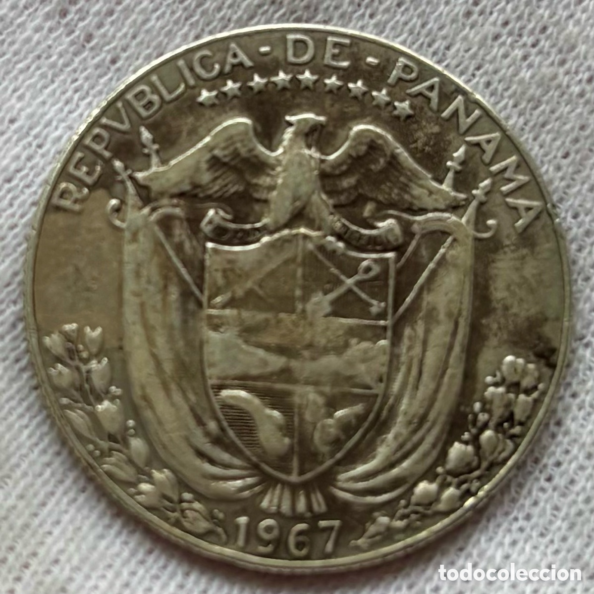 Monedas antiguas de Am&eacute;rica: Moneda PLATA PANAM&Aacute; 1/2 Balboa 1967