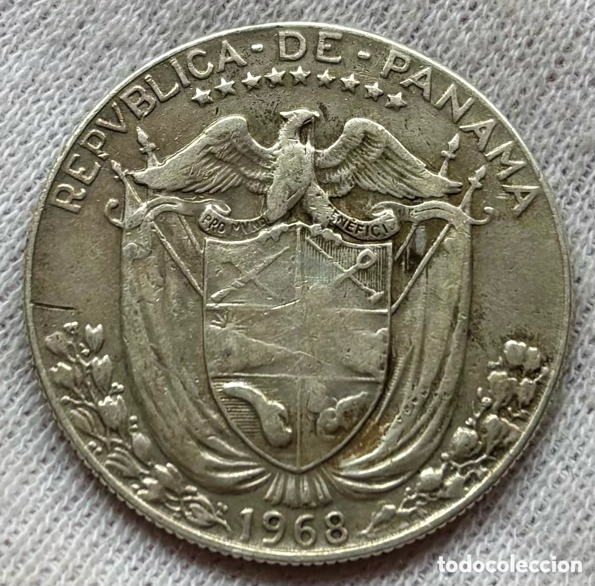 Monedas antiguas de Am&eacute;rica: Moneda PLATA PANAM&Aacute; 1/2 Balboa 1968