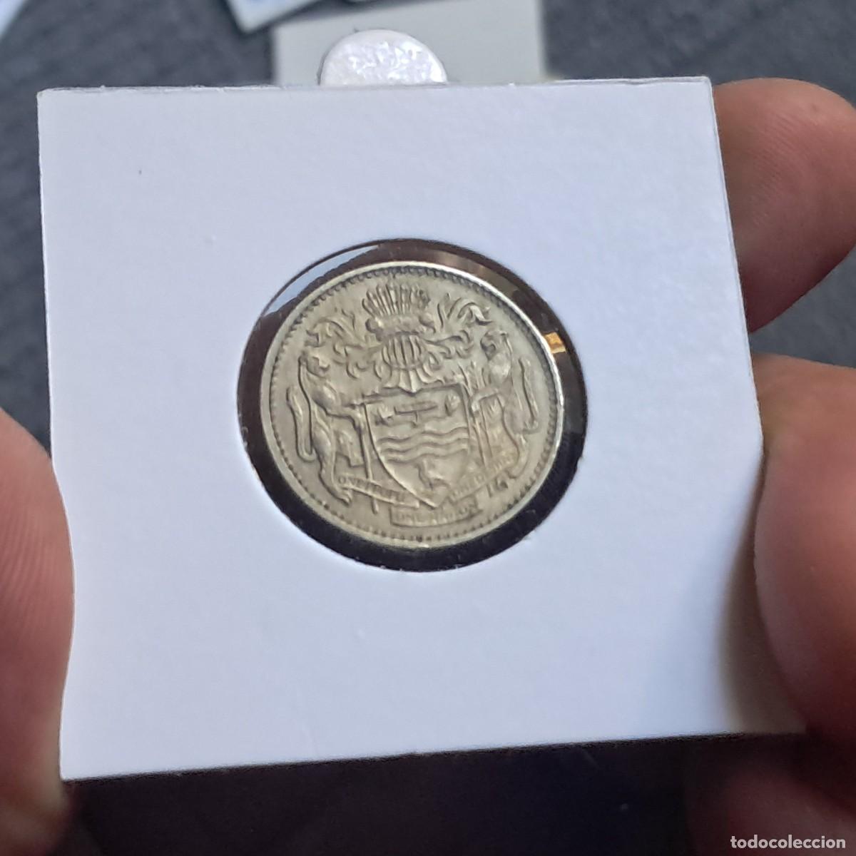 Monedas antiguas de Am&eacute;rica: MONEDA DE GUYANA 25 CENTS 1967 VF, KM# 34, Sch&ouml;n# 34, N# 2566.