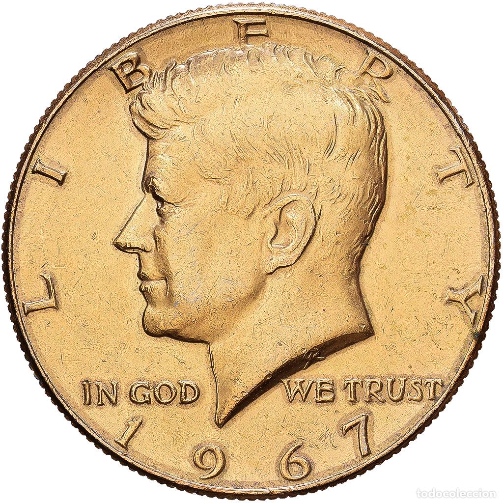 Monedas antiguas de Am&eacute;rica: [#1552398] Estados Unidos, Half Dollar, John F. Kennedy, 1967, U.S. Mint, Dor&eacute;, Plata