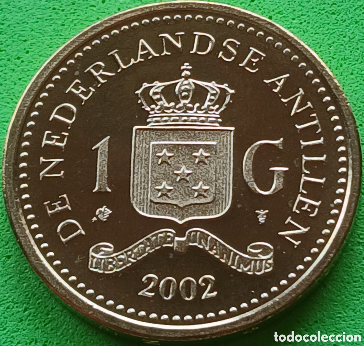 Monedas antiguas de Am&eacute;rica: Antillas Neerlandesas 1 gulden 2002 km#37 RARA(R)!!