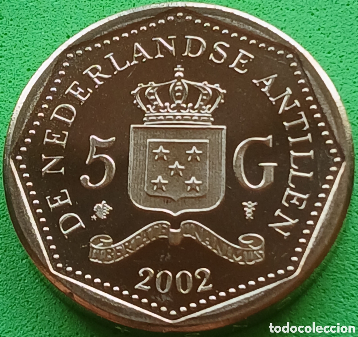 Monedas antiguas de Am&eacute;rica: Antillas Neerlandesas 5 gulden 2002 km#43 RARA(R)!!!