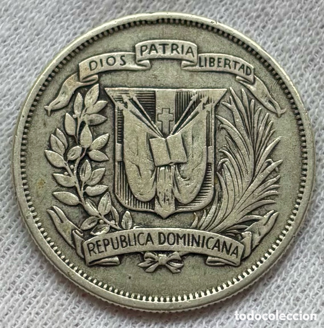 Monedas antiguas de Am&eacute;rica: Moneda PLATA REP&Uacute;BLICA DOMINICANA 1/2 Peso 1947