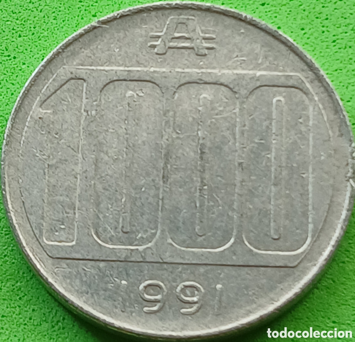 Monedas antiguas de Am&eacute;rica: Argentina 1000 australes 1991 km#105