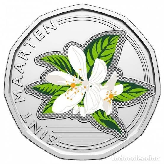Monedas antiguas de Am&eacute;rica: SAN MARTIN (SINT MAARTEN). 50 cents 2025. S/C de tubo. Flora.