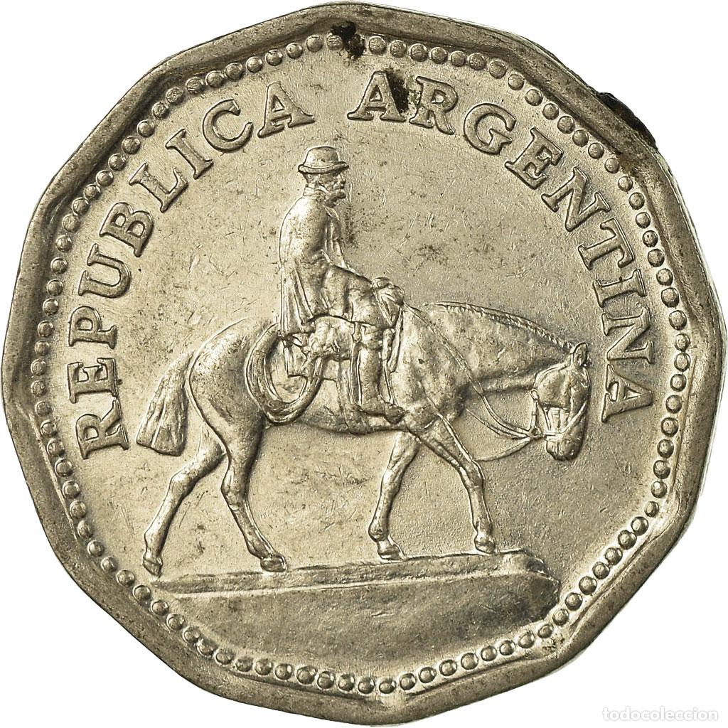 Monedas antiguas de Am&eacute;rica: [#752170] Moneda, Argentina, 10 Pesos, 1966, MBC, N&iacute;quel recubierto de acero, KM:60