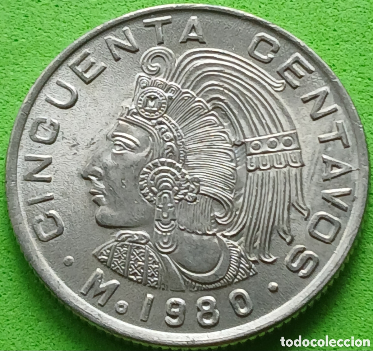 Monedas antiguas de Am&eacute;rica: M&eacute;xico 50 centavos 1980 km#452