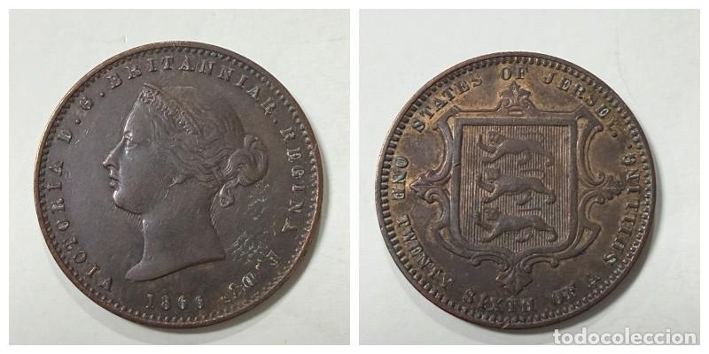Monedas antiguas de Am&eacute;rica: MONEDA. JERSEY. 1/26 SCHILLING. 1866. VER FOTOS