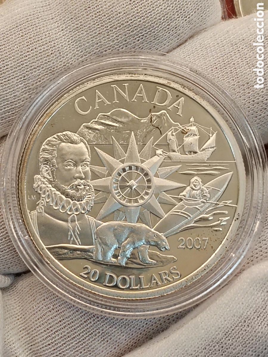 Monedas antiguas de Am&eacute;rica: CANADA 20 DOLARES A&Ntilde;O 2007. 125 ANIVERSARIO PRIMER A&Ntilde;O POLAR INTERNACIONAL