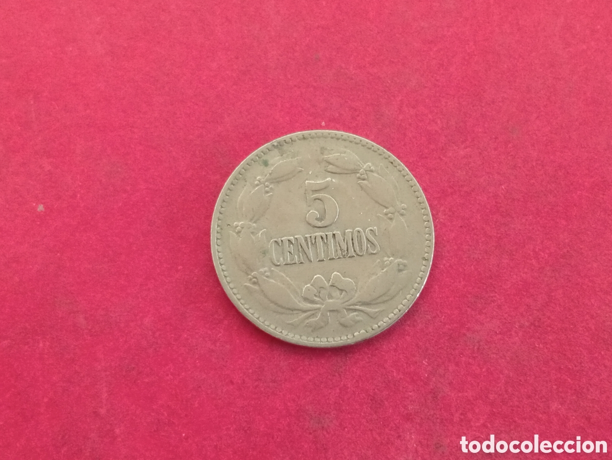 Monedas antiguas de Am&eacute;rica: 5 c&eacute;ntimos de Venezuela 1921 - Foto 2