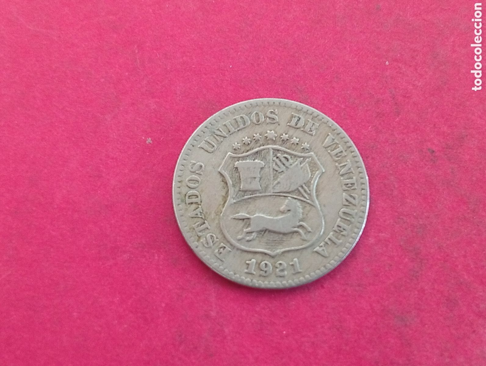 Monedas antiguas de Am&eacute;rica: 5 c&eacute;ntimos de Venezuela 1921