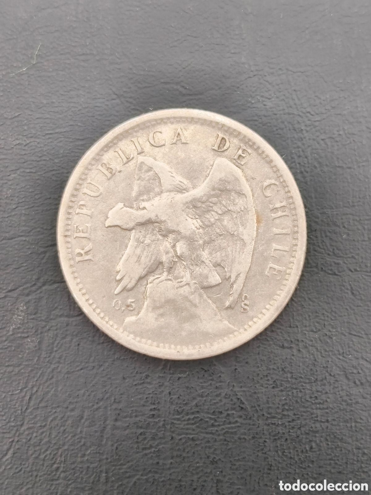 Monedas antiguas de Am&eacute;rica: 1 peso Chile 1927 plata 0.500