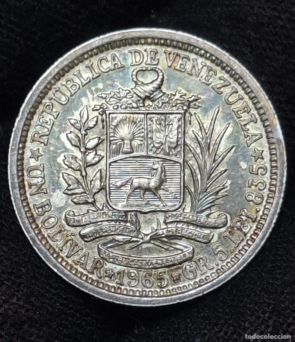 Monedas antiguas de Am&eacute;rica: Venezuela - 1 Bolivar 1965 - PLATA