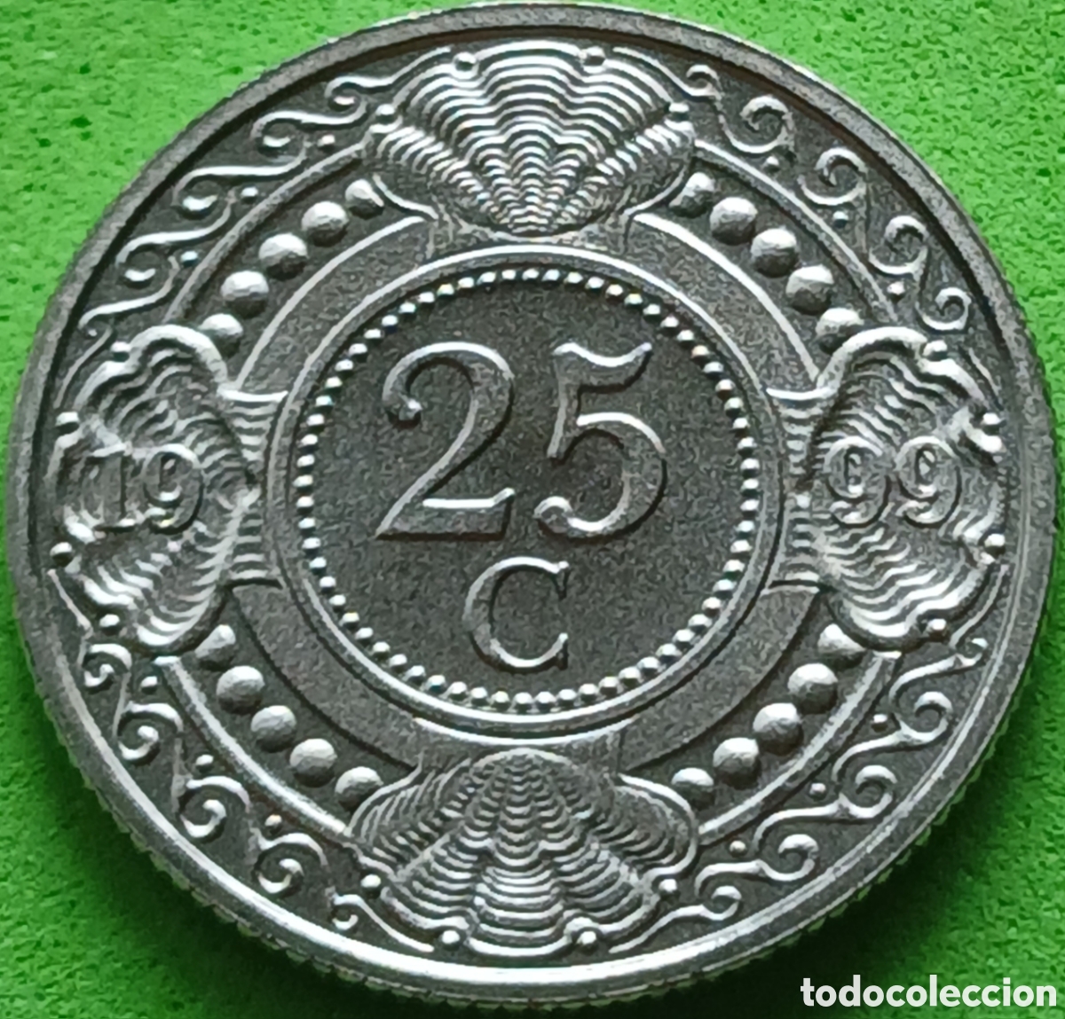 Monedas antiguas de Am&eacute;rica: Antillas Neerlandesas 25 cent 1999 km#35