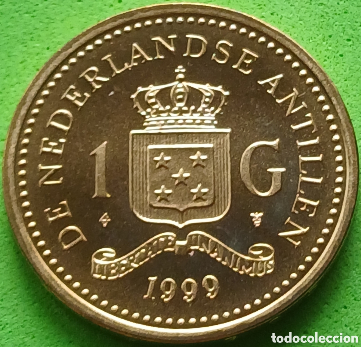 Monedas antiguas de Am&eacute;rica: Antillas Neerlandesas 1 gulden 1999 km#37 RARA (R)!!