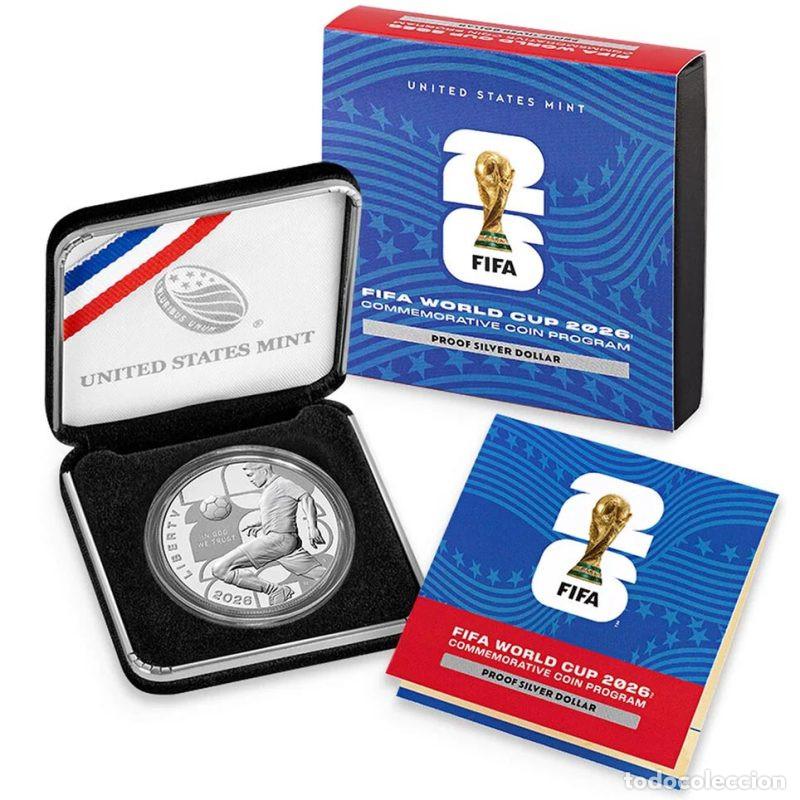 Monedas antiguas de Am&eacute;rica: ESTADOS UNIDOS AMERICA USA EEUU PROOF SILVER DOLLAR FIFA WORLD CUP 2026