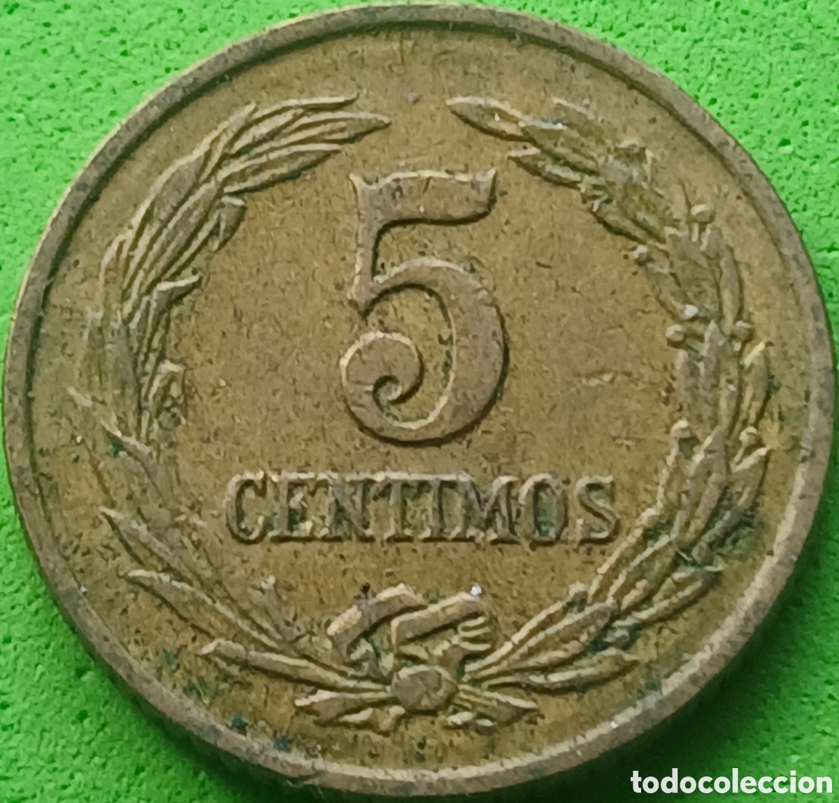 Monedas antiguas de Am&eacute;rica: Paraguay 5 c&eacute;ntimos 1947 km#21