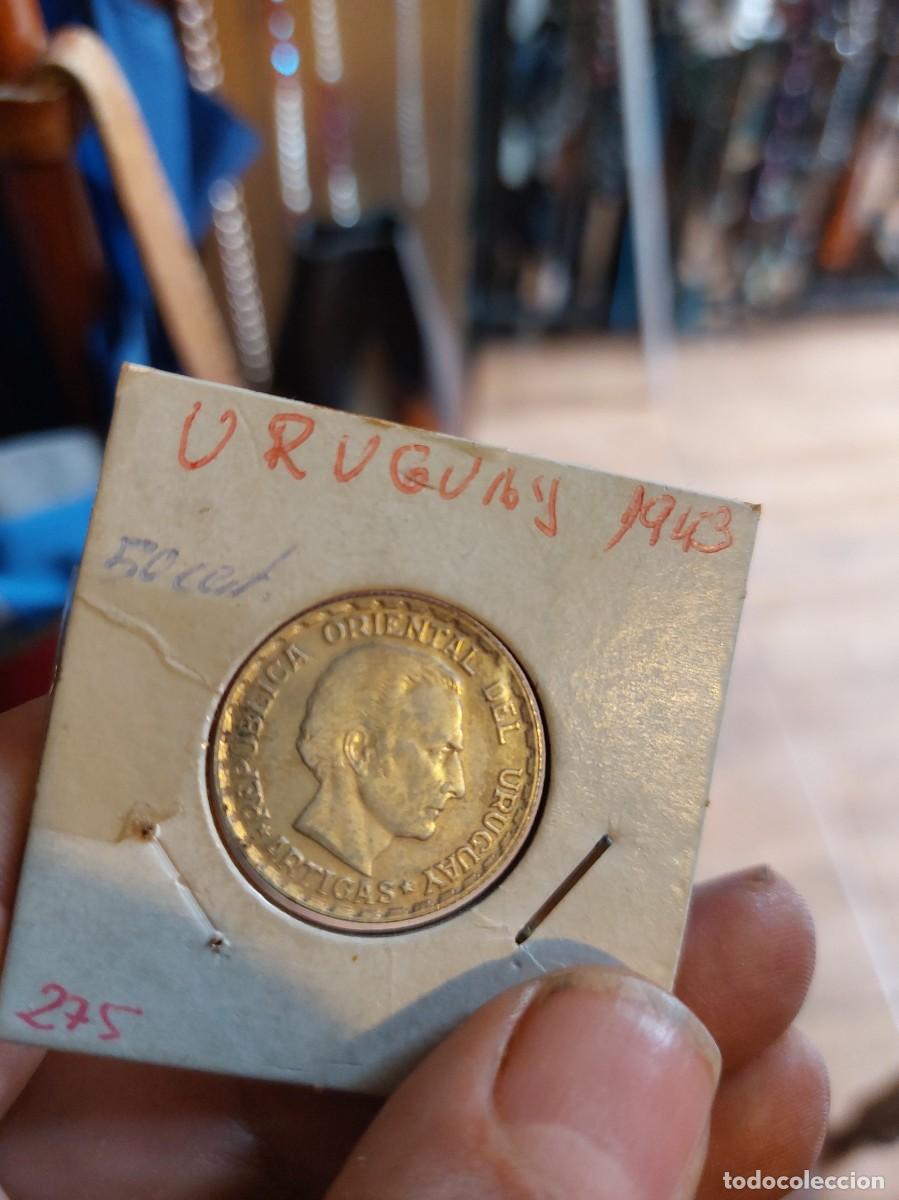 Monedas antiguas de Am&eacute;rica: Bonita moneda de plata 50 centimos a&ntilde;o 1943