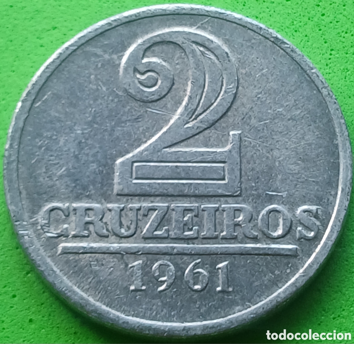 Monedas antiguas de Am&eacute;rica: Brasil 2 cruzeiros 1961 km#571