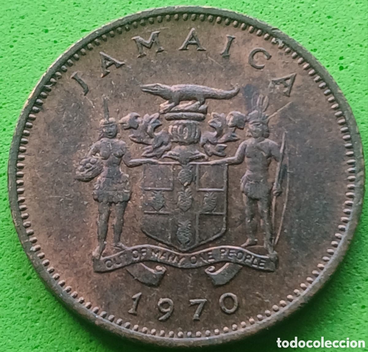 Monedas antiguas de Am&eacute;rica: Jamaica one cent 1970 km#45