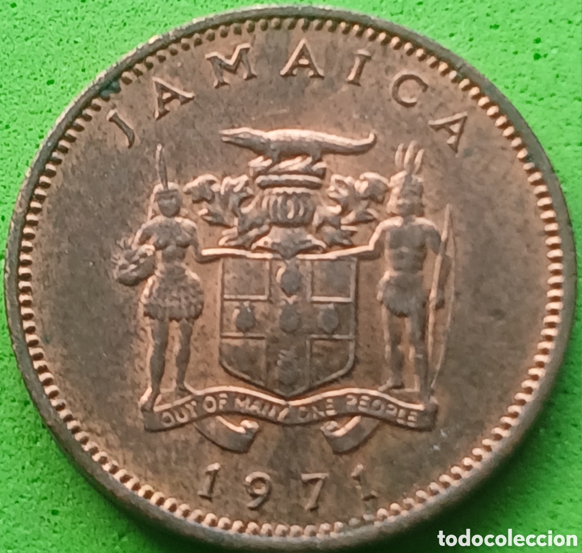 Monedas antiguas de Am&eacute;rica: Jamaica one cent 1971 km#52 FAO