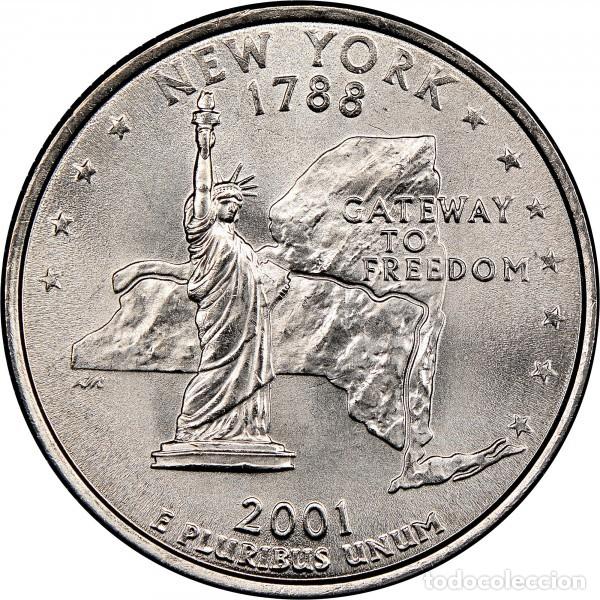 Monedas antiguas de Am&eacute;rica: ESTADOS UNIDOS - 1/4 Dolar 2001 NUEVA YORK - KM318