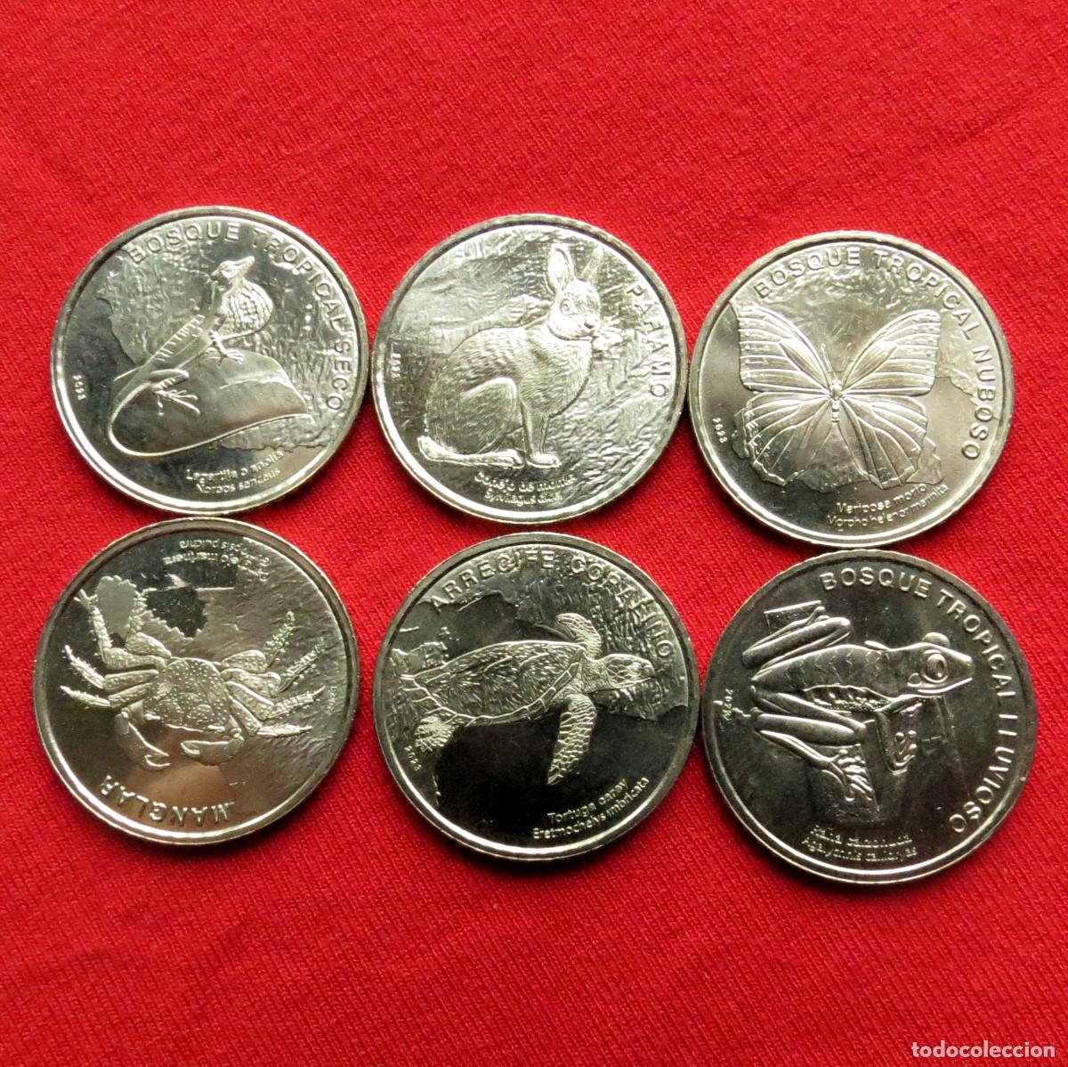 Monedas antiguas de Am&eacute;rica: Costa Rica 6 x 50 colones 2023 fauna UNC