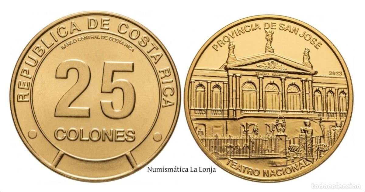 Monedas antiguas de Am&eacute;rica: Costa Rica 25 Colones Provincia de San Jos&eacute; 2023 Km Nuevo Sc Unc