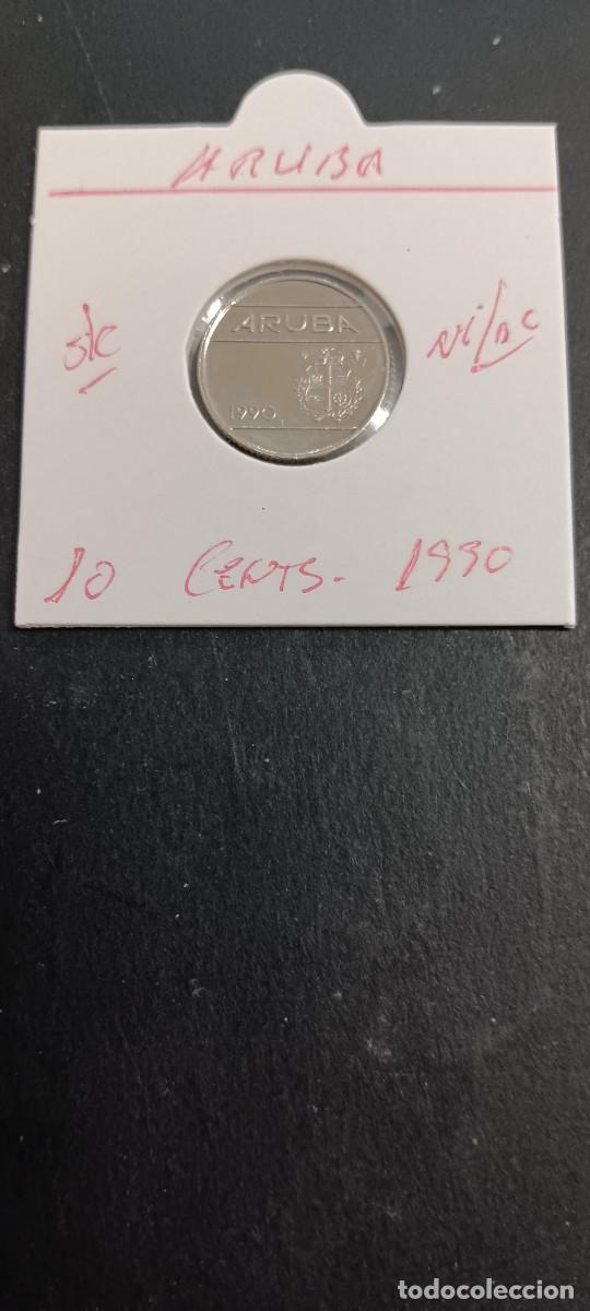 Monedas antiguas de Am&eacute;rica: ARUBA 10 CENTIMOS 1990 S/C KM=2 (NIQUEL-ACERO)